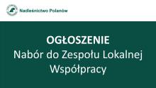 Nabór do Zespołu Lokalnej Współpracy w Nadleśnictwie Polanów